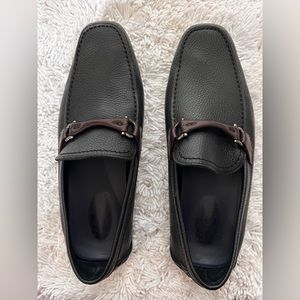 Salvatore Ferragamo Black Mens Loafers